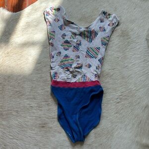 Colorful 80s vintage marika bodysuit